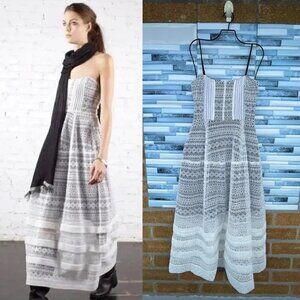 MARISSA WEBB WHITE LACE 'VANESSA' MIDI DRESS XS